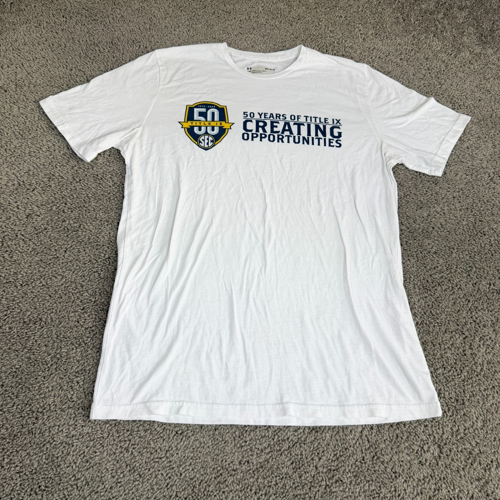 Under Armour Shirt Mens Medium White Sec Title Xi Creating Opportunities 50th